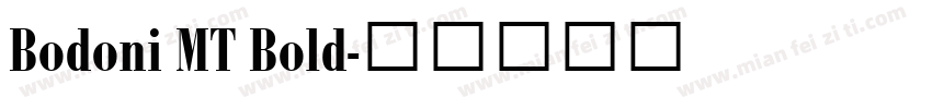 Bodoni MT Bold字体转换